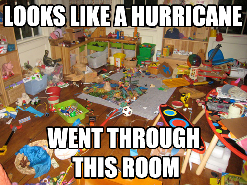 Looks like a hurricane went through this room