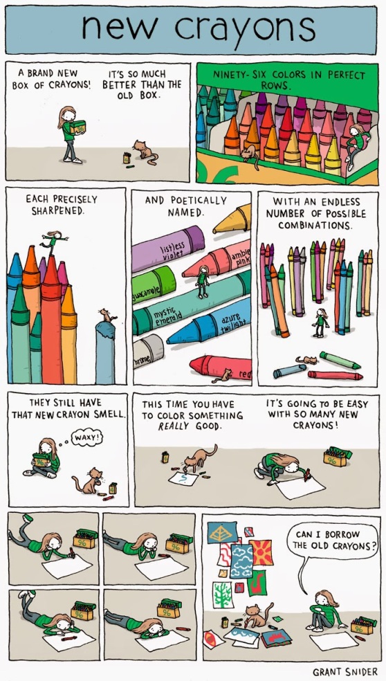New Crayons by Grant Snider