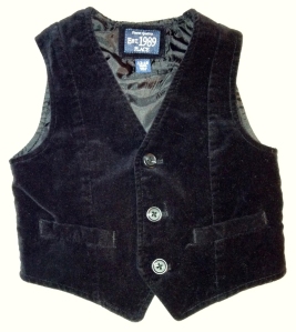 black velvet dress vest
